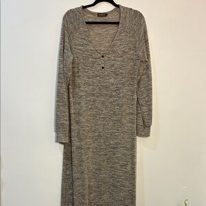 Reborn Long Sleeve Gray Dress